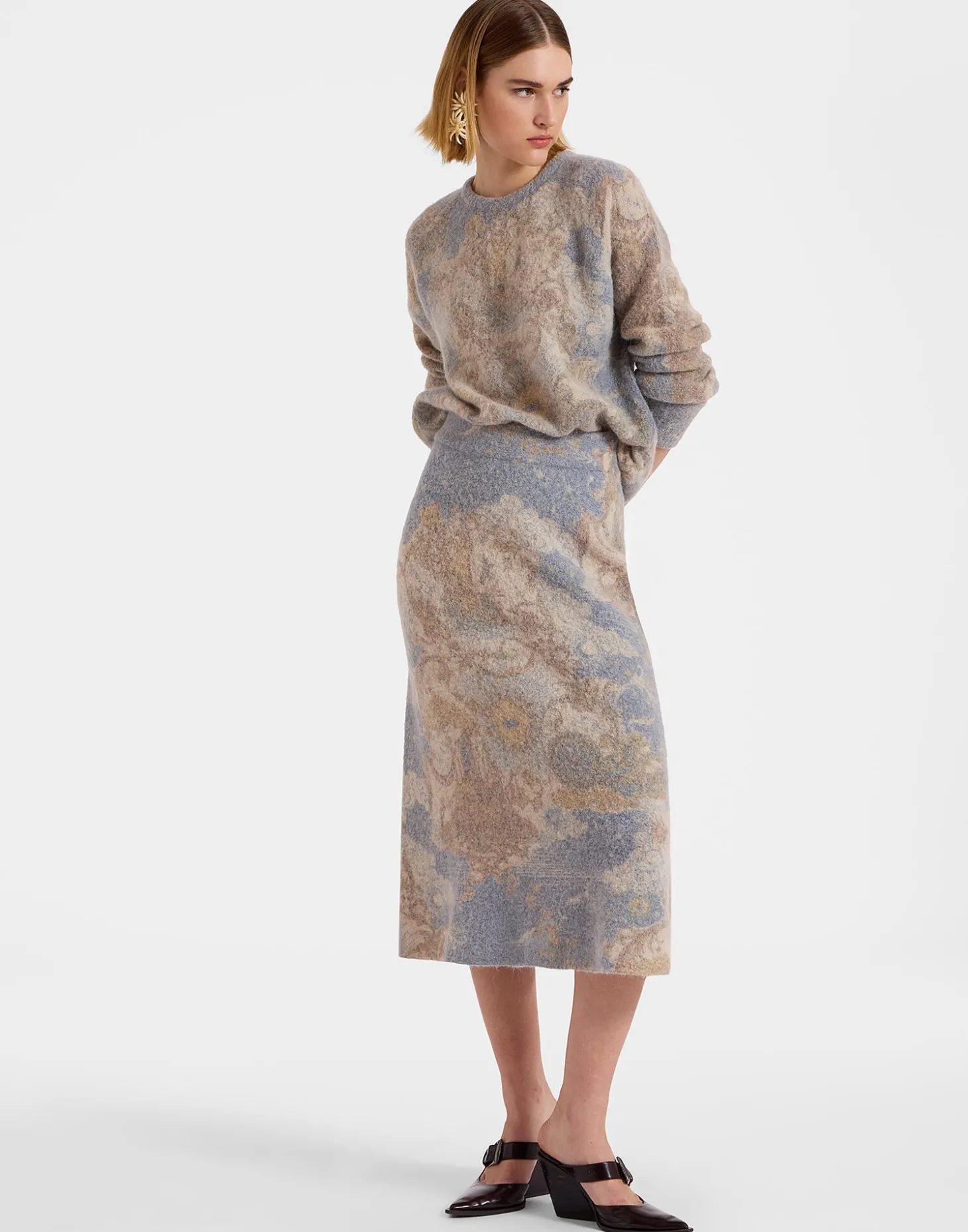 All-In SkirtLight Blue in Woolmix