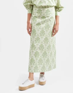 A-Long SkirtGrove in Heavy Cotton Stretch