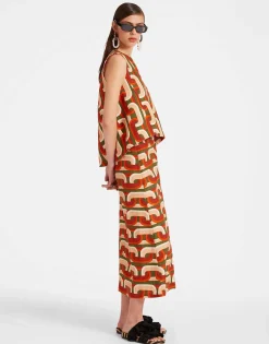 A-Long SkirtPrometheus Pale Pink in Shot Cotton