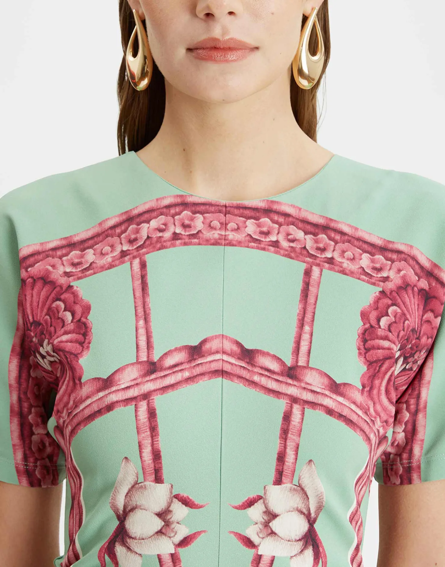 Angelica DressZodiac Placée Acquamarine in Envers Satin