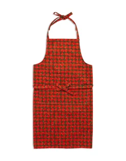 ApronCherries Verde in Cotton Daytona