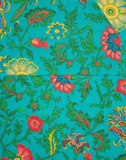 ApronDragon Flower Turchese in Cotton