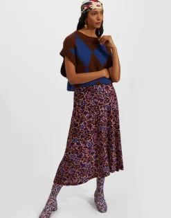 Argyle GiletBordeaux/Blue in Wool