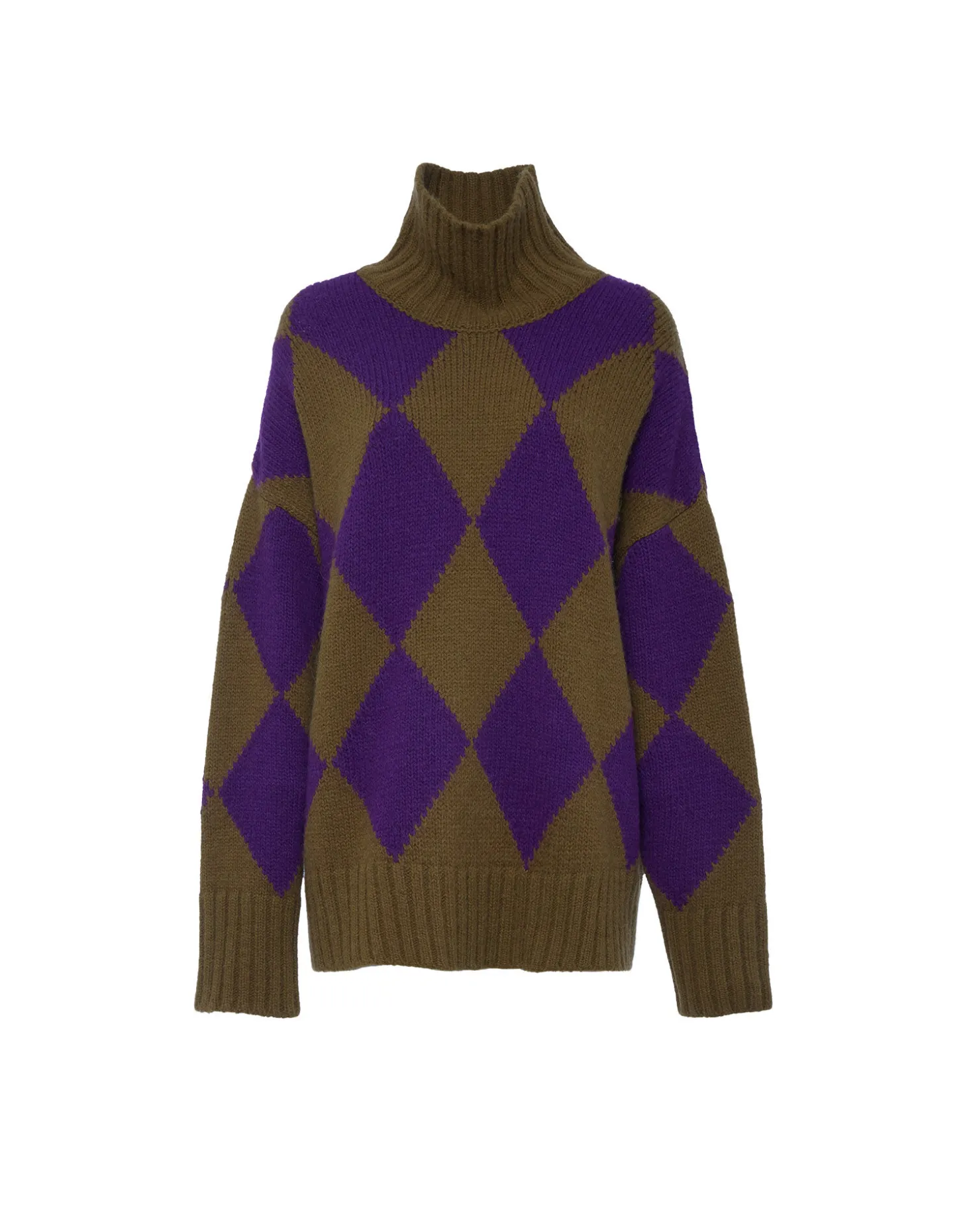 Argyle SweaterGreen/Purple in Wool