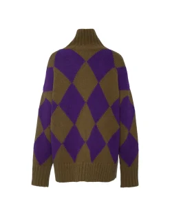 Argyle SweaterGreen/Purple in Wool