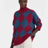 Argyle SweaterRed & Blue in Wool