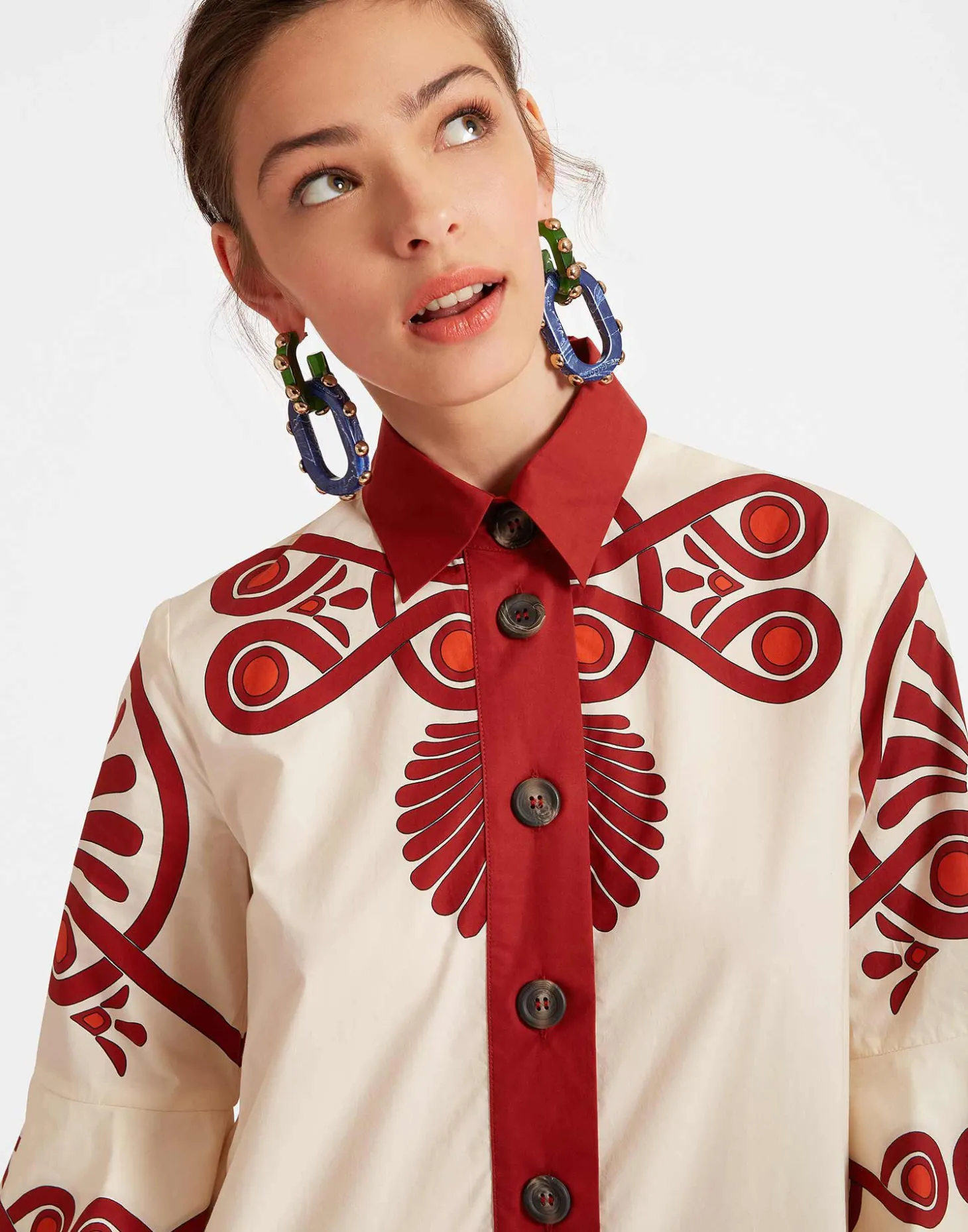 Artemis DressMedallion Placée Cream in Cotton Poplin