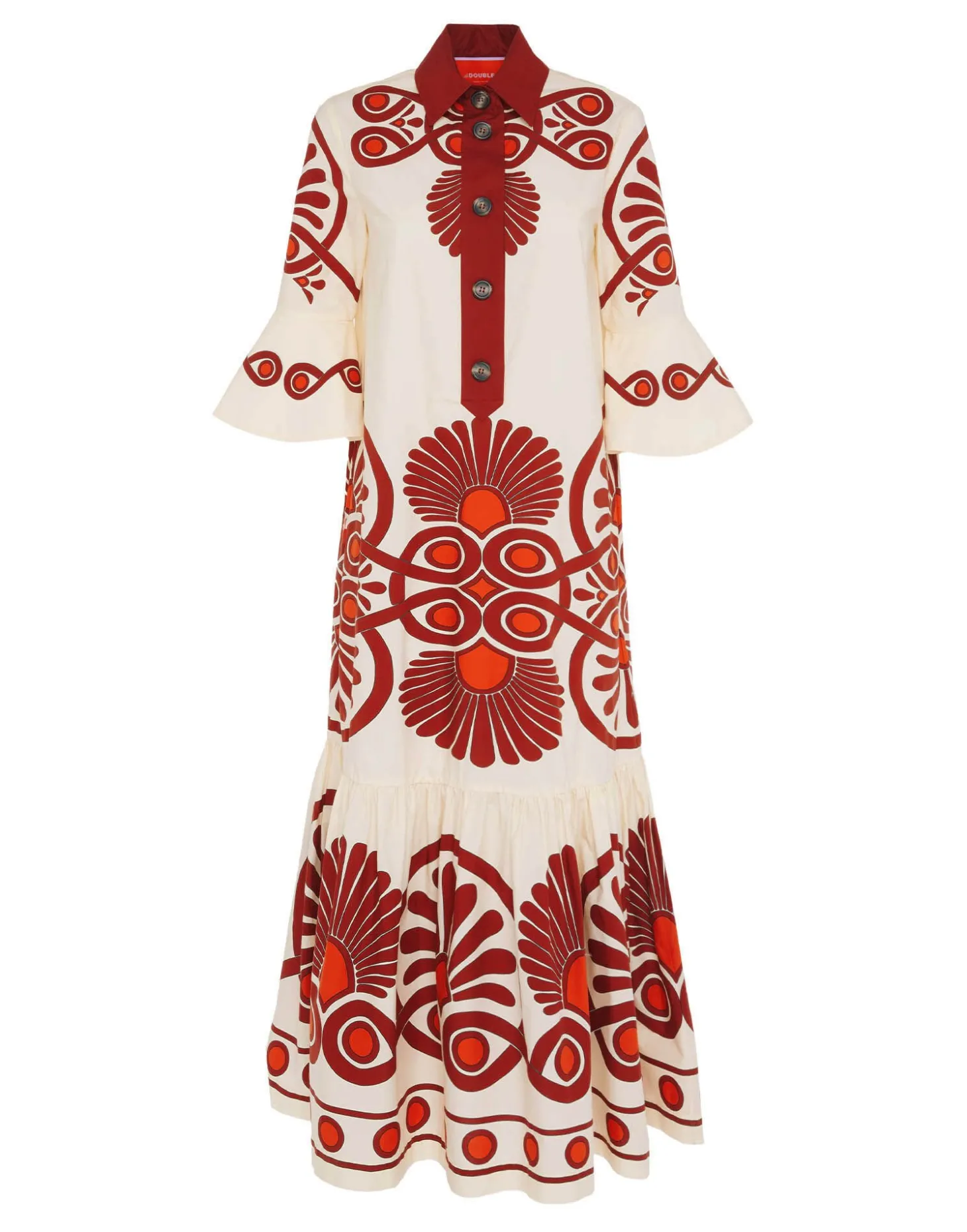 Artemis DressMedallion Placée Cream in Cotton Poplin