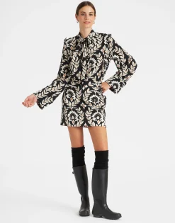 Ascot ShirtGhirlanda Black in Crepe De Chine