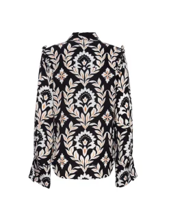 Ascot ShirtGhirlanda Black in Crepe De Chine