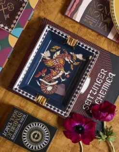 AshtrayThe Dragon Midnight Blue in Porcelain