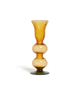 Baby Bubble Candle StickSolid Amber in Murano Glass