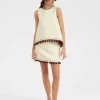Baia Mini Skirt EmbroideredCreamy in Jacquard
