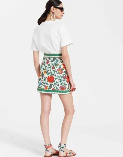 Baia Mini SkirtDragonflower Mini Multicolor in Shot Cotton