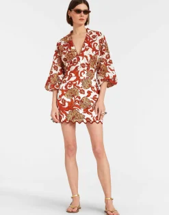 Baia Mini SkirtReef White in Shot Cotton