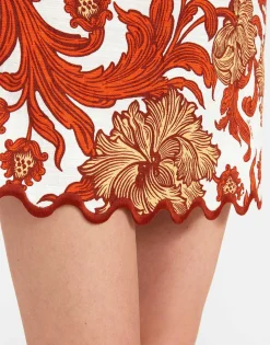 Baia Mini SkirtReef White in Shot Cotton