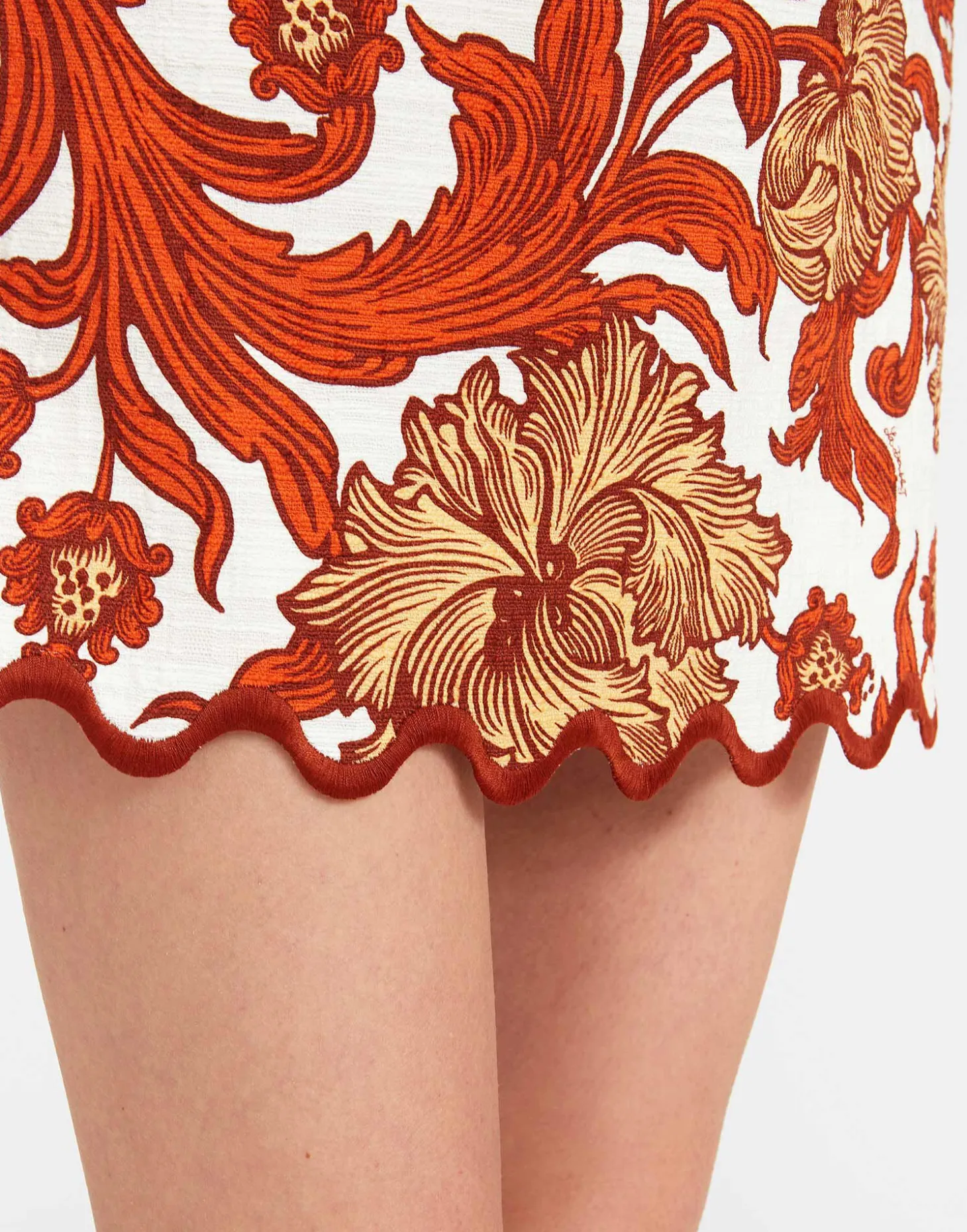 Baia Mini SkirtReef White in Shot Cotton