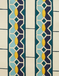 Baia SkirtMudejar Placée Blue in Flat Cotton Stretch