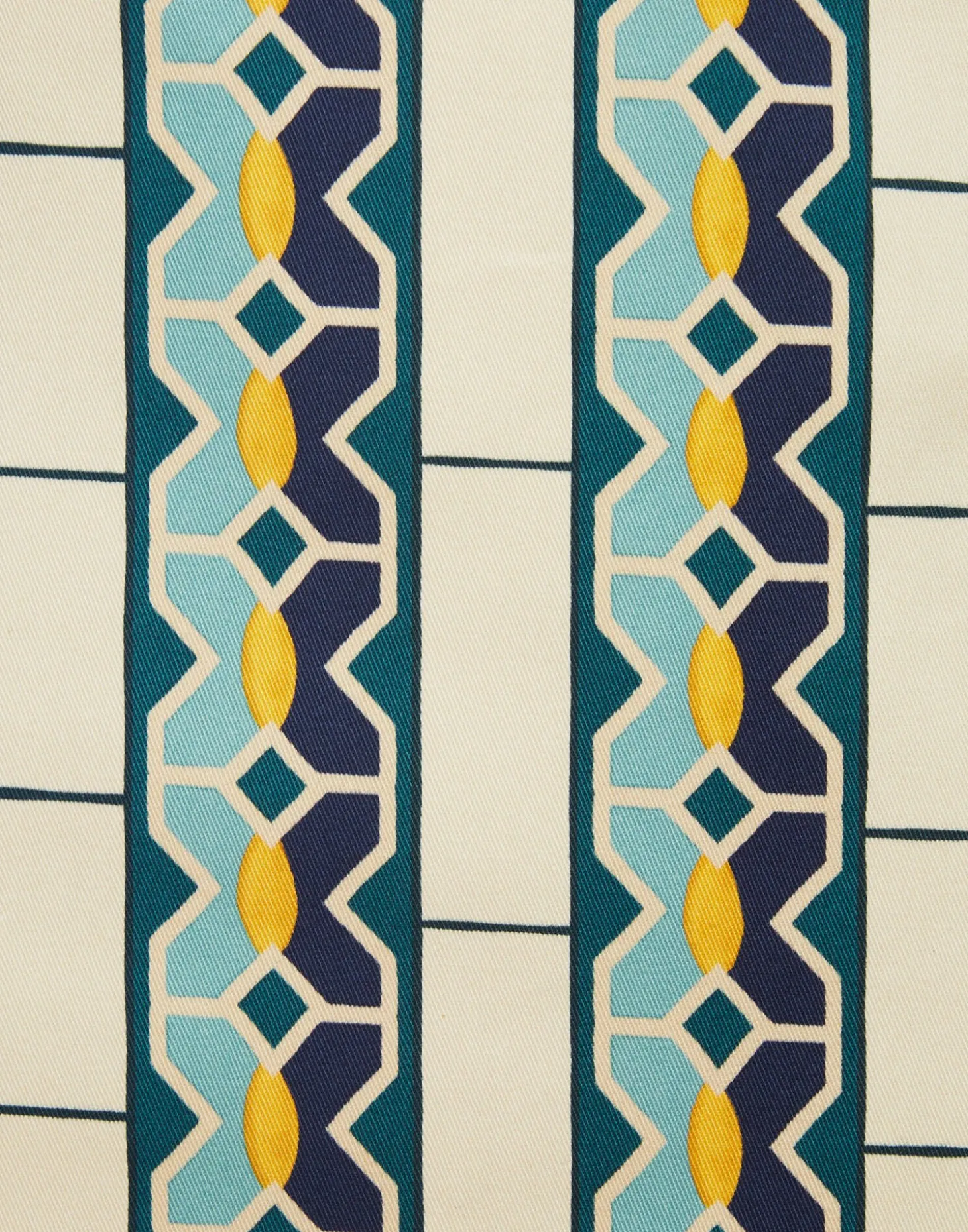 Baia SkirtMudejar Placée Blue in Flat Cotton Stretch