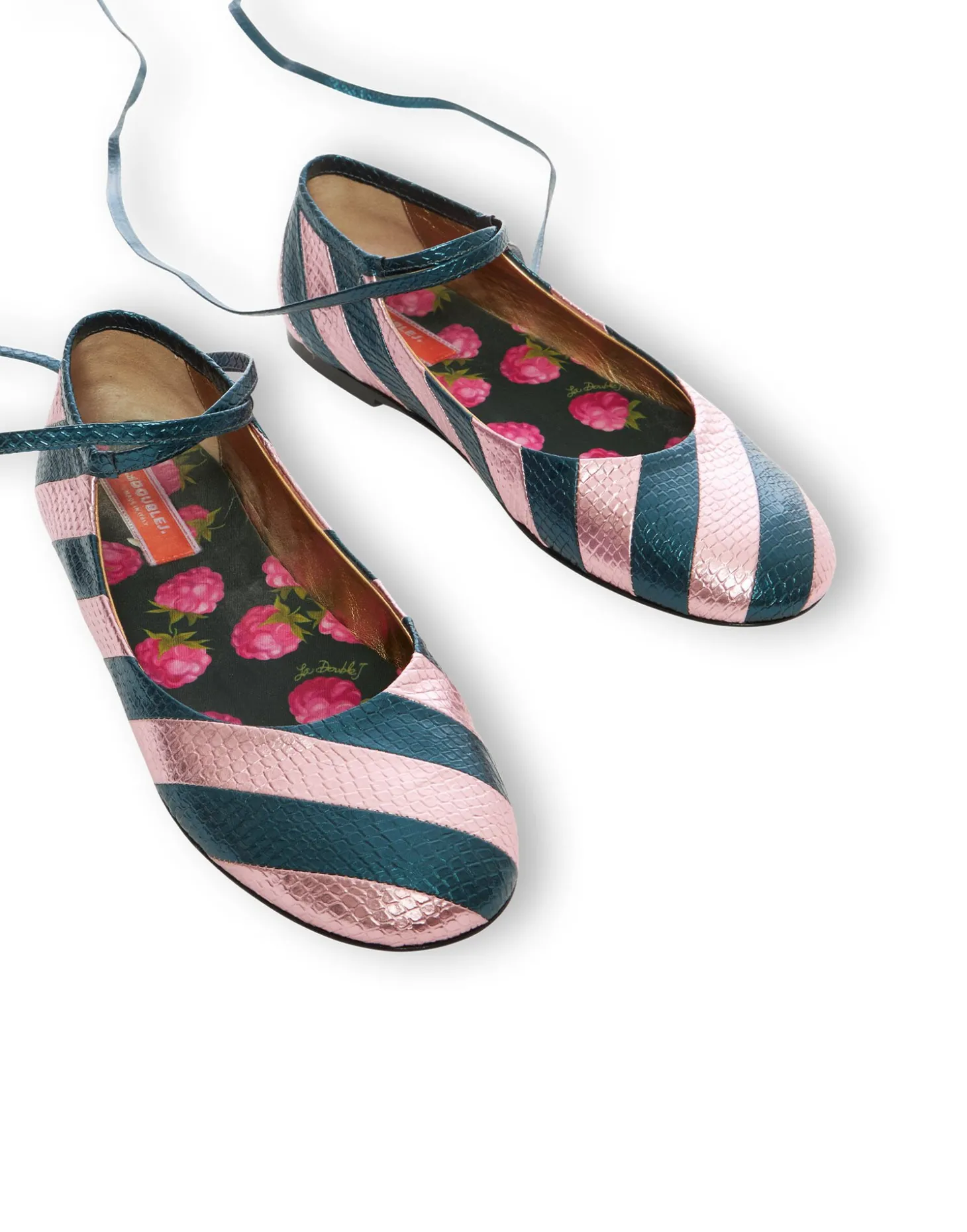 Ballerina FlatsAcquamarine in Faux Python