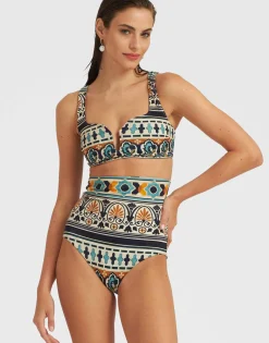 Barbarella Bikini TopCasareale Small Plac&egrave;e Cream in Lycra