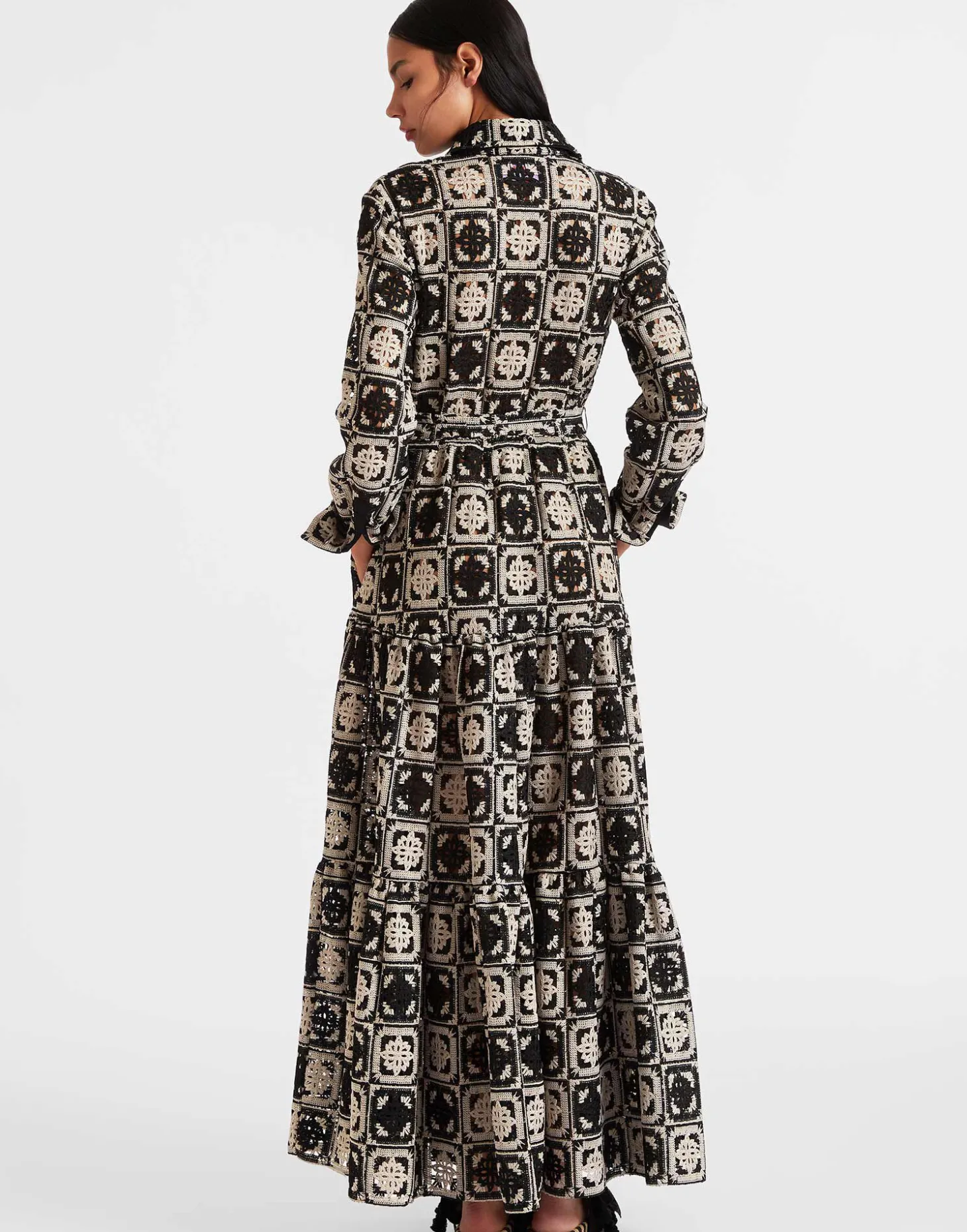 Bellini DressMini Tiles Black in Macramé