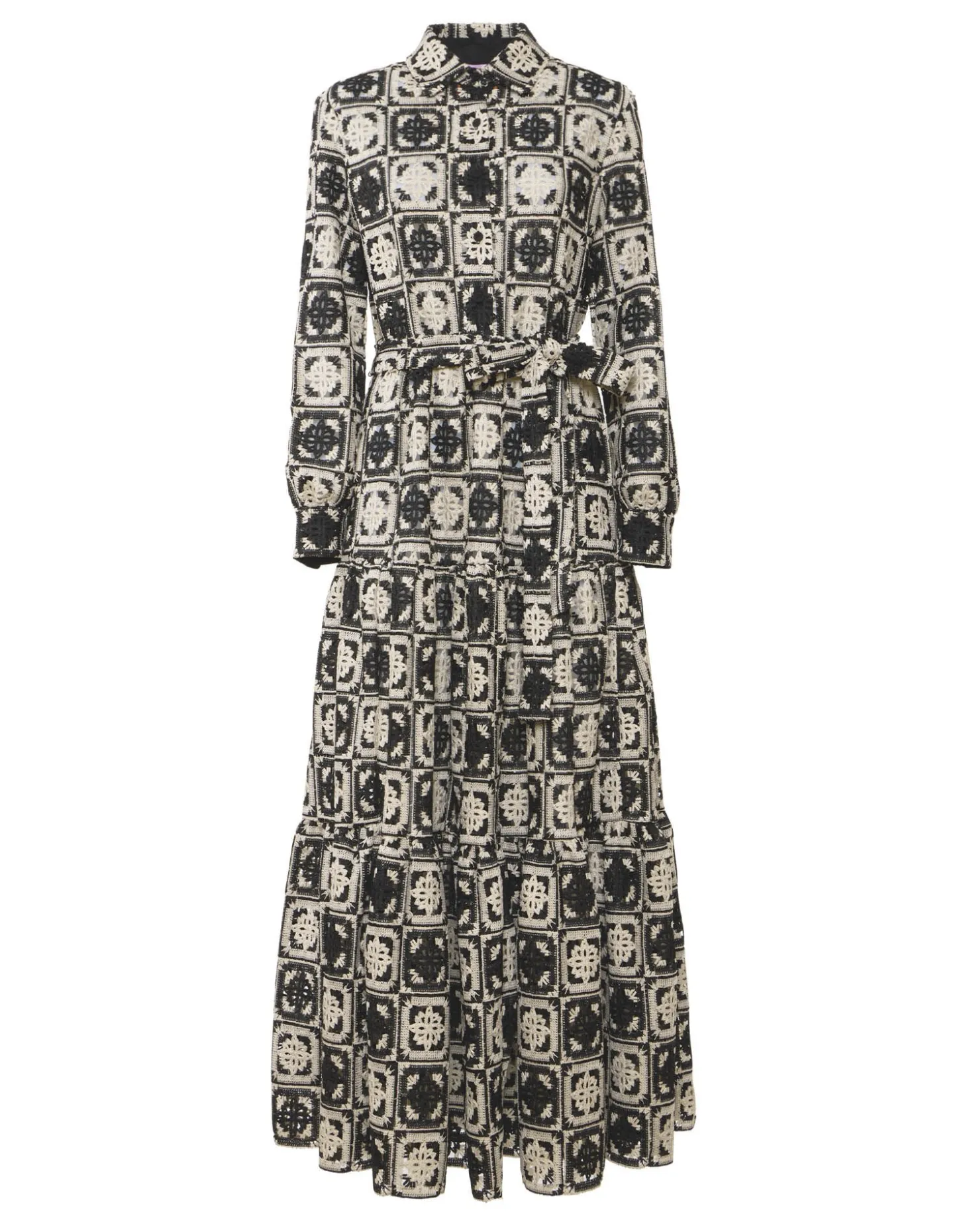 Bellini DressMini Tiles Black in Macramé