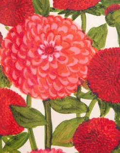 Bellini DressPink Dahlias in Popeline Cotton