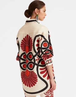 Better Than Your Boyfriend's ShirtMedallion Plac&eacute;e Cream in Cotton Poplin