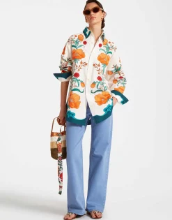 Better Than Your Boyfriend's ShirtMorpheus Plac&eacute;e Orange in Summer Poplin