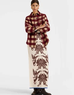 Better Than Your Boyfriend's JacketCheckers Burgundy in Viscose Tailoring