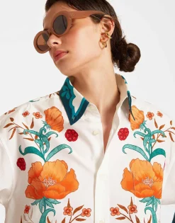 Better Than Your Boyfriend's ShirtMorpheus Plac&eacute;e Orange in Summer Poplin