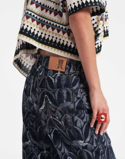 Better Than Your Boyfriend's JeansPapyrus Navy in Jacquard Denim