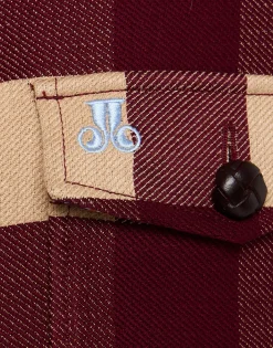 Better Than Your Boyfriend's JacketCheckers Burgundy in Viscose Tailoring