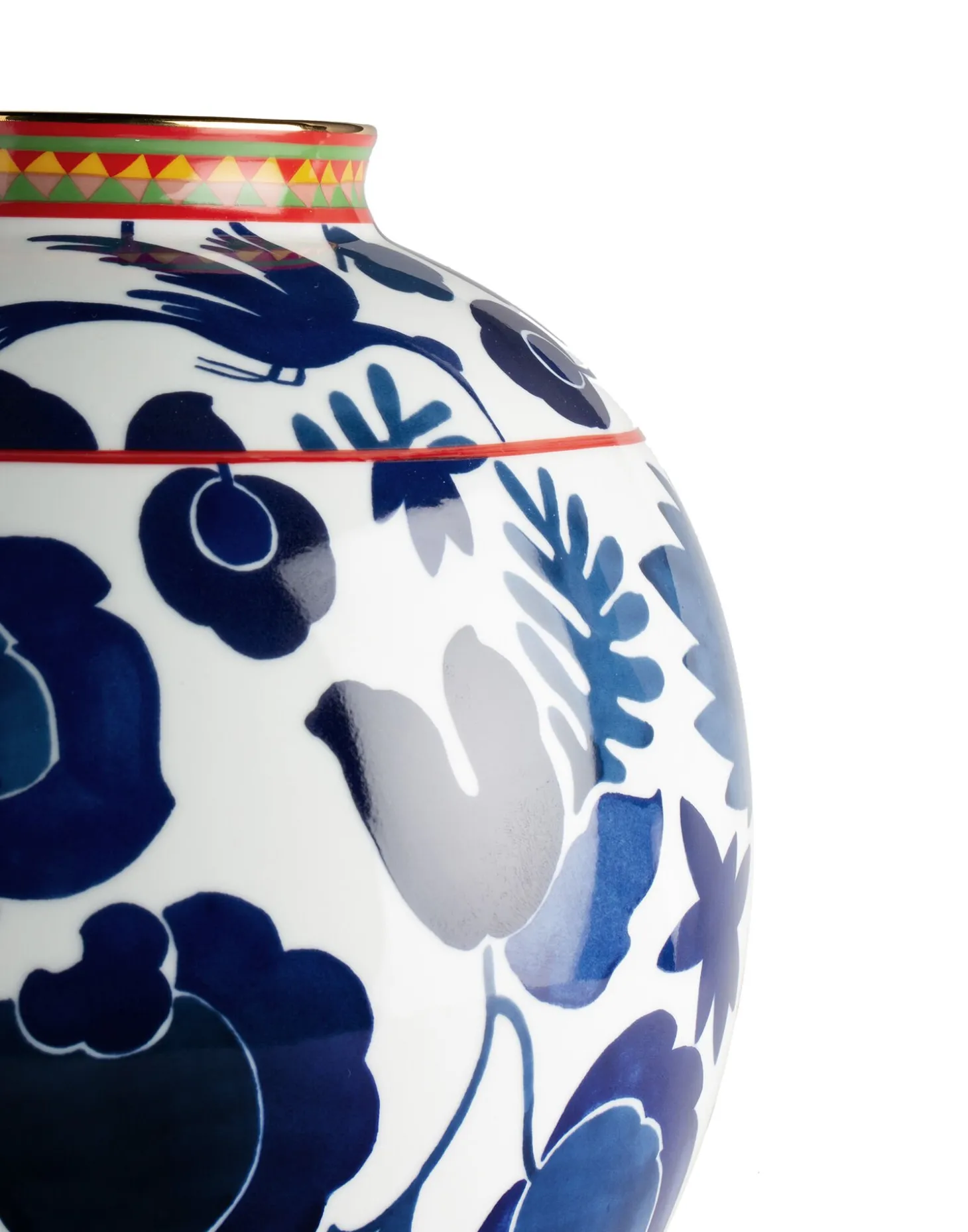 Big Bubble VaseWildbird Blu in Porcelain