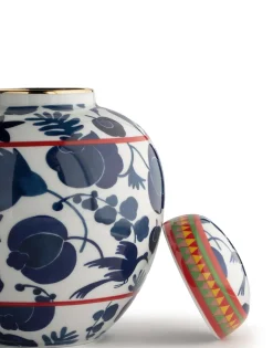 Big Tea JarWildbird Blu in Porcelain