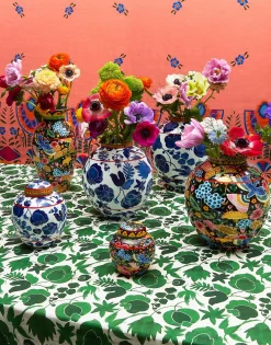 Big Tea JarWildbird Blu in Porcelain