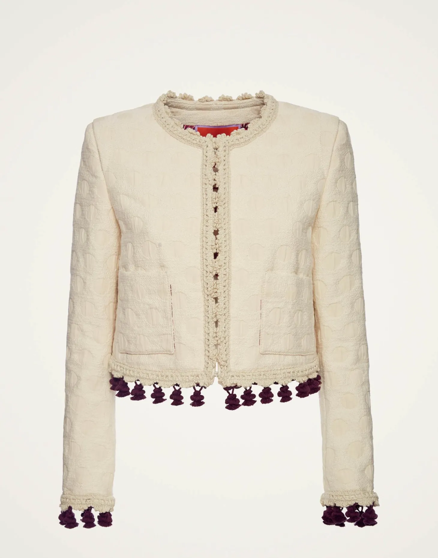 Bijoux Jacket EmbroideredCreamy in Jacquard