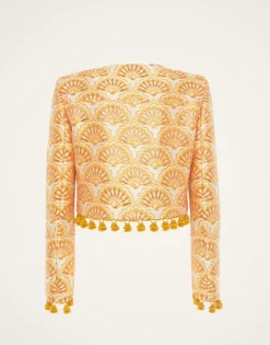 Bijoux JacketFans Gold in Jacquard  With Tassels