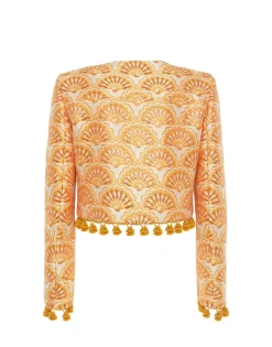 Bijoux JacketFans Gold in Jacquard  With Tassels