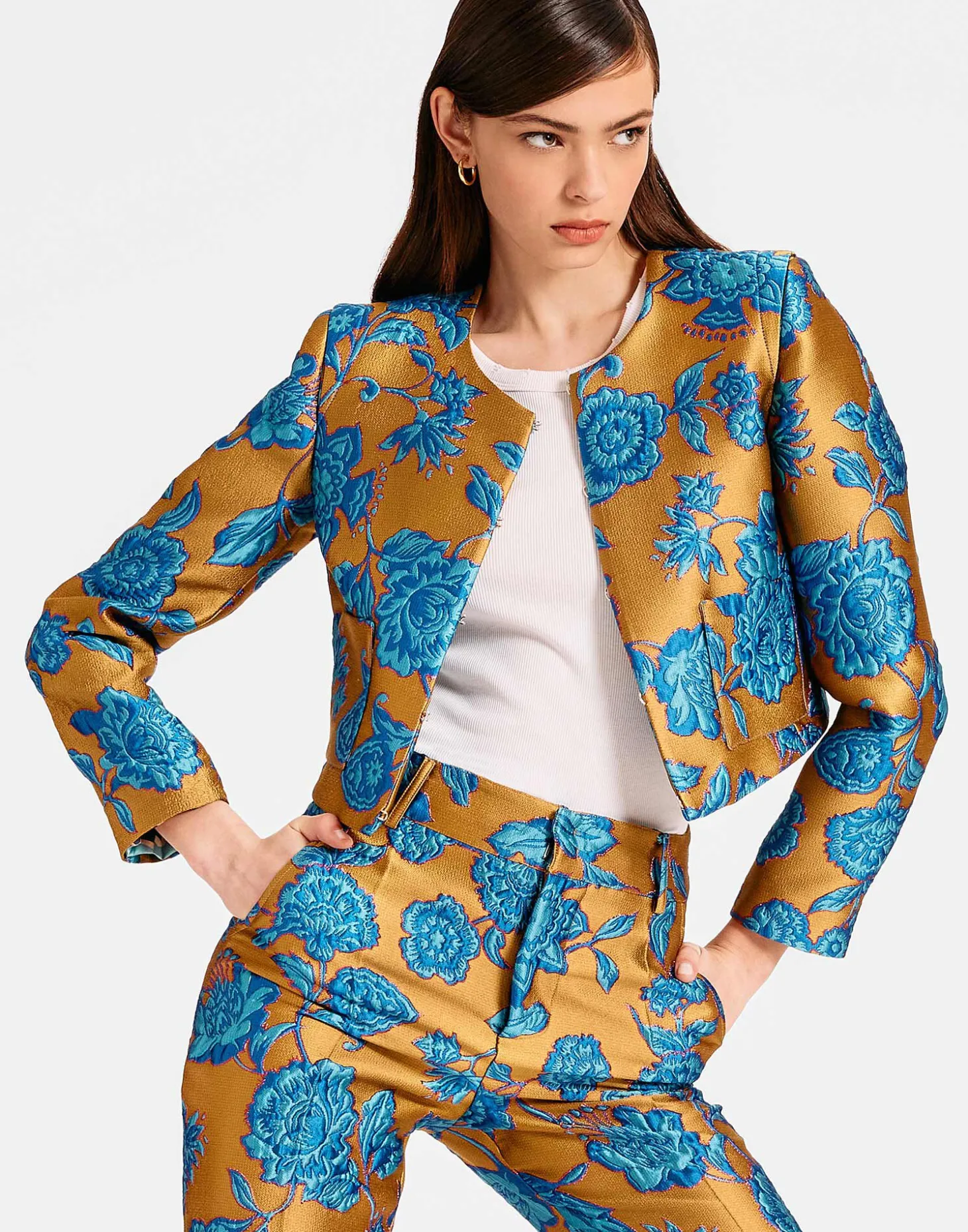 Bijoux JacketHottie Turquoise in Jacquard