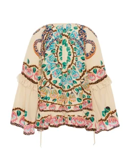 Boho BlouseEve Ecru in Crepe De Chine