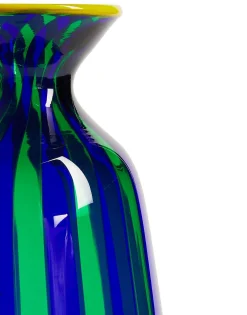 Bottiglia Vase (Smooth)Blu/Verde in Glass