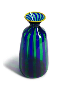 Bottiglia Vase (Smooth)Blu/Verde in Glass