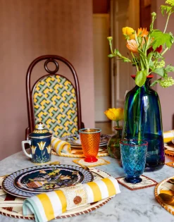 Bottiglia Vase (Smooth)Blu/Verde in Glass