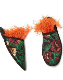 Boudoir SlipperNight Garden in Faille