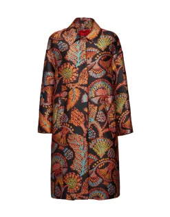 Boxy CoatSicomore Black in Jacquard