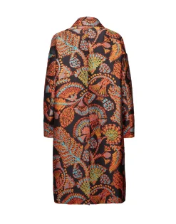 Boxy CoatSicomore Black in Jacquard