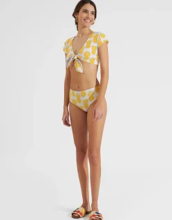Boy BriefPineapple Sunflower White in Lycra