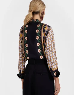 Boy ShirtDazed Plac&eacute;e Black in Silk Twill